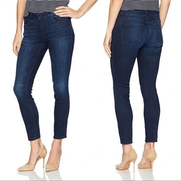DL1961 Women's Coco Curvy Ankle Skinny Jeans Size 27 Mid Rise Dark Wash Stretch - Picture 1 of 10